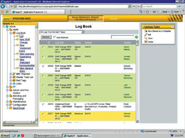 Log book overview from FlexiLOG